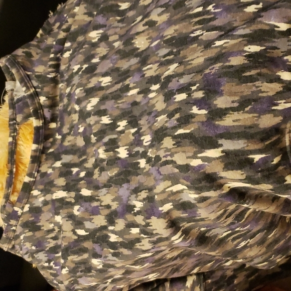 Cato Activewear Purple/Gray/Crean Open Back Crossed Sweatshirt Size Large - Picture 3 of 9